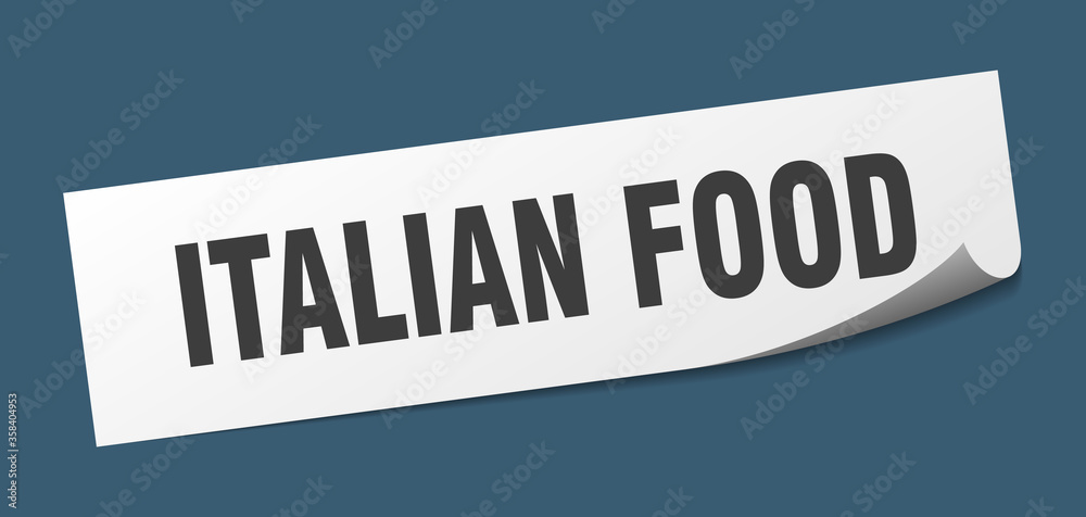 italian food sticker. italian food square isolated sign. italian food label
