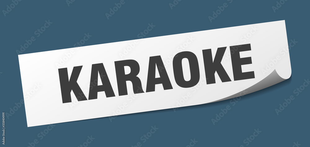 karaoke sticker. karaoke square isolated sign. karaoke label