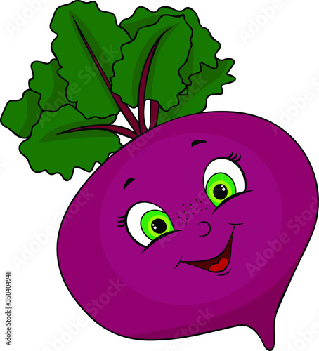 cartoon character of fruits and vegetables