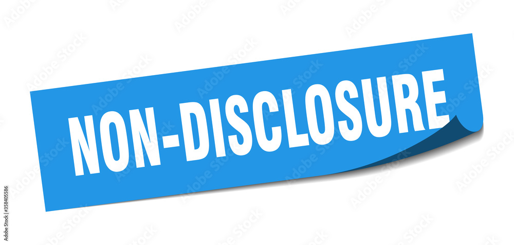 non-disclosure sticker. non-disclosure square isolated sign. non-disclosure label non-disclosure sticker. non-disclosure square isolated sign. non-disclosure label