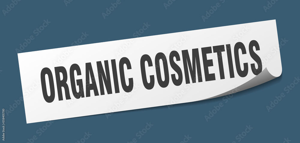organic cosmetics sticker. organic cosmetics square isolated sign. organic cosmetics label