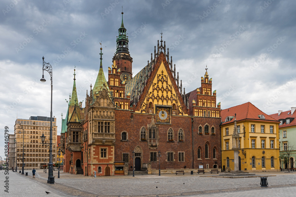Fototapeta Wrocław - Ratusz Staromiejski z Wieżą Ratuszową