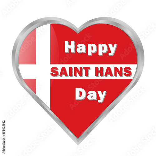 Denmark's Saint Hans Day is traditionally celebrated on the summer solstice on the night of June 23-24, a vector poster indicating the importance of tradition