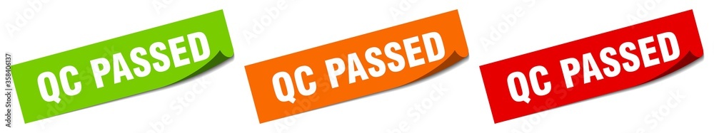 qc passed sticker. qc passed square isolated sign. qc passed label qc passed sticker. qc passed square isolated sign. qc passed label