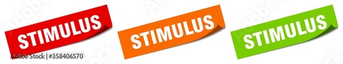 stimulus sticker. stimulus square isolated sign. stimulus label