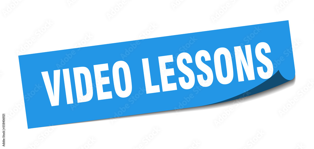 video lessons sticker. video lessons square isolated sign. video lessons label