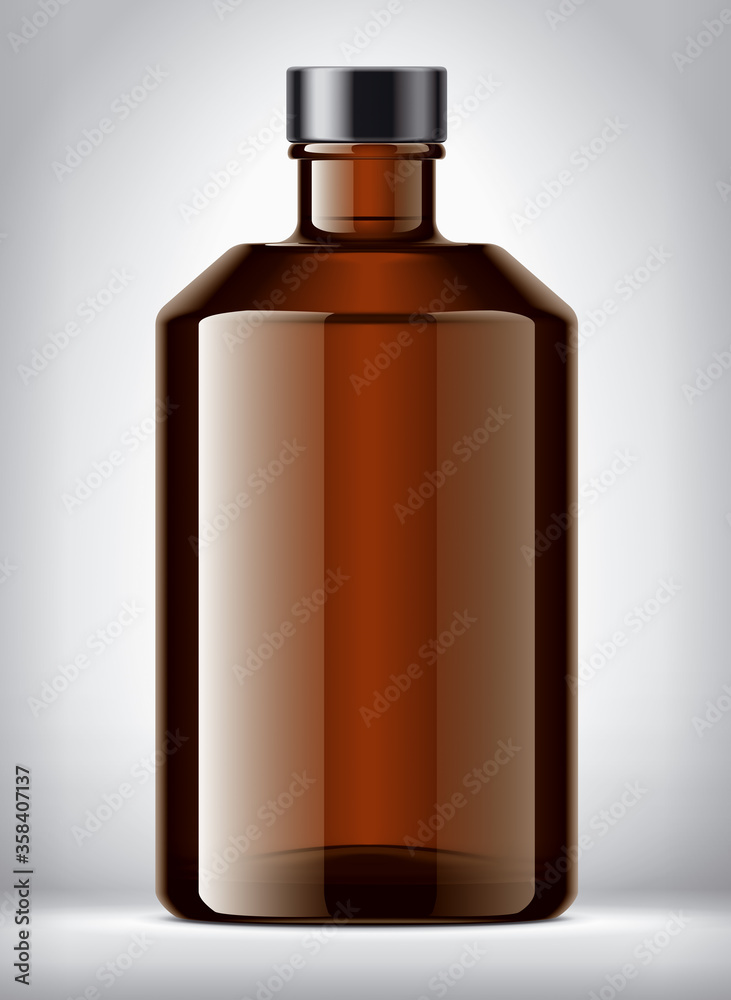 Glass bottle on Background. Glass bottle on Background.