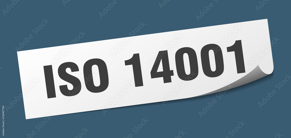 iso 14001 sticker. iso 14001 square isolated sign. iso 14001 label