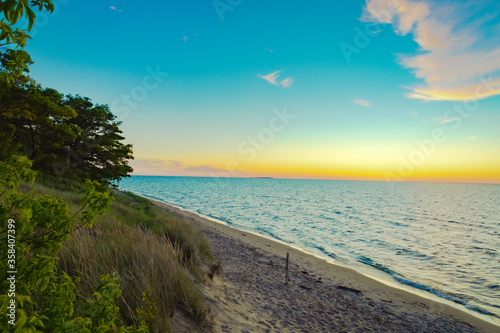 sunset in sleepers state park Caseville MI