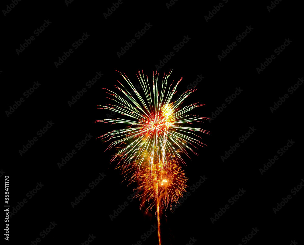 Fireworks on new year celebration