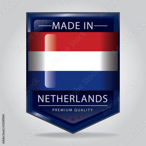 Free Download Made in NETHERLANDS Seal, HOLLAND National Flag (Vector Art)
 - GFXLoad