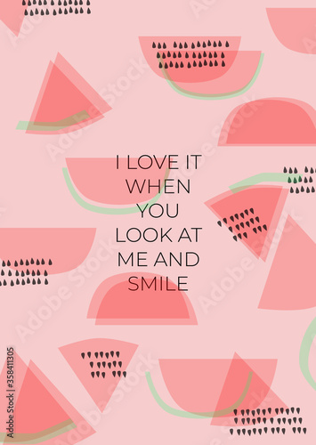 Postcards with love sexy quotes - fruits