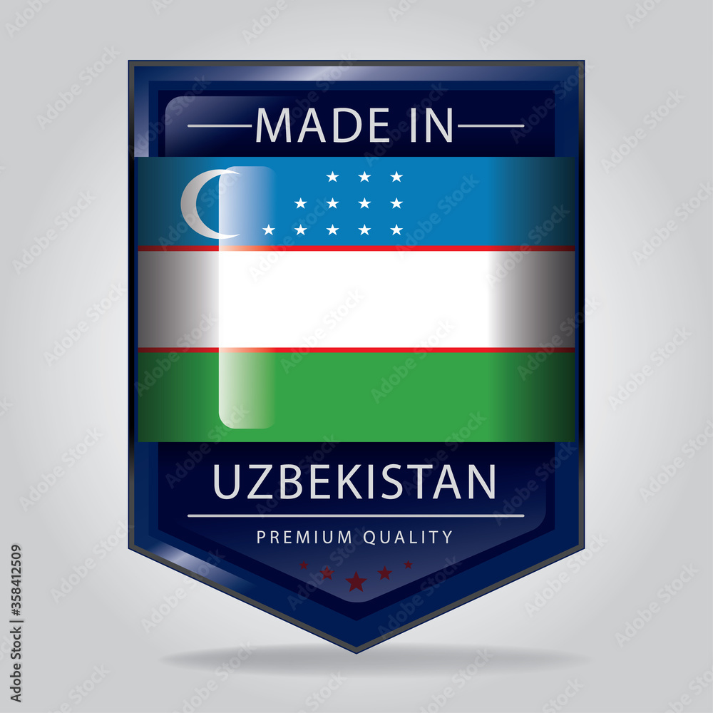Made in UZBEKISTAN Seal, UZBEK National Flag (Vector Art)
Made in UZBEKISTAN Seal, UZBEK National Flag (Vector Art)