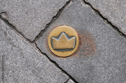 Photography Crown symbol on the streets of Bratislava, Slovakia