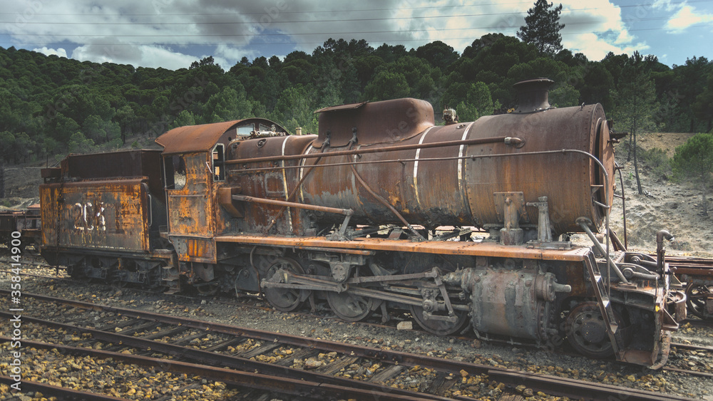Naklejka premium Ferrocarril Zarandas, Minas de Riotinto 