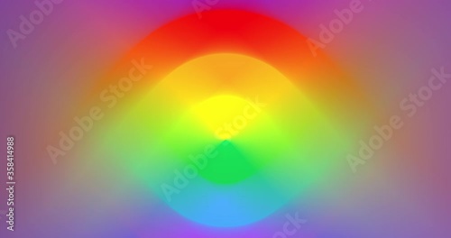 Animation of a colorful abstract rainbow with gradient glowing colors. Wave movements, smooth motion background. Seamless animation. photo