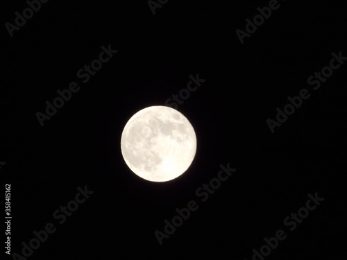 Full moon in the night sky