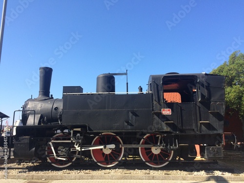 Freight locomotive at the railway station in Pula