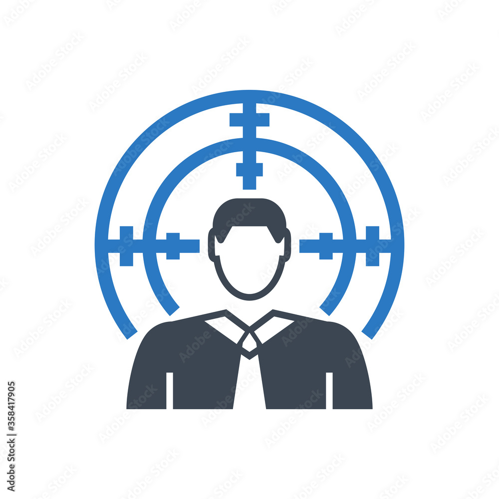 Target Audience Related Vector Glyph Icon. Isolated on White Background. Vector Illustration. Target Audience Related Vector Glyph Icon. Isolated on White Background. Vector Illustration.