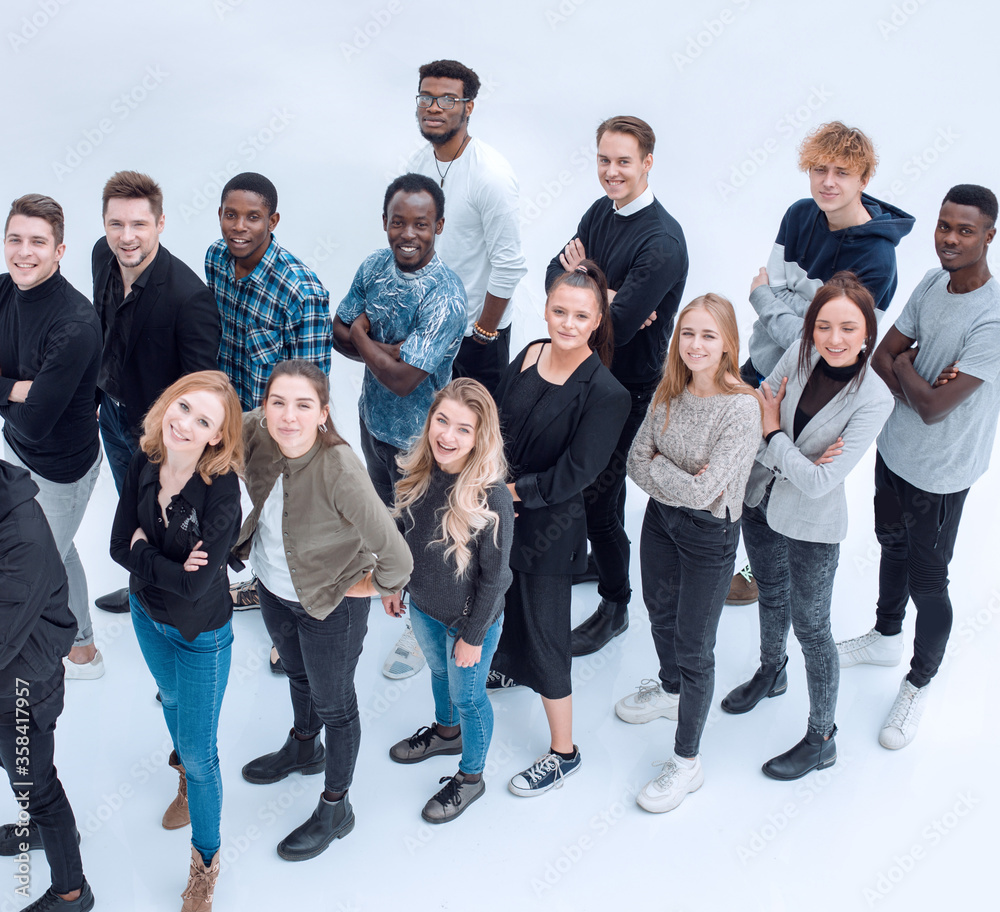 group of diverse young people looking at the camera