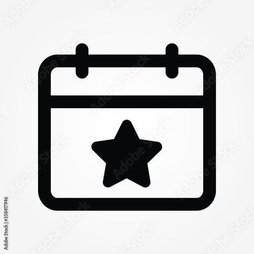 outline event date icon design