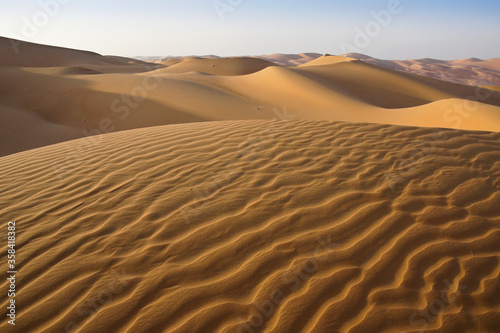 Contours of sand dunes at Liwa  Abu Dhabi  United Arab Emirates