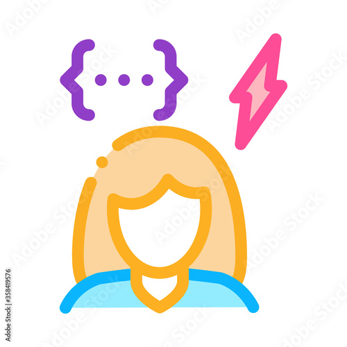 emotionally unstable woman icon vector. emotionally unstable woman sign. color symbol illustration
