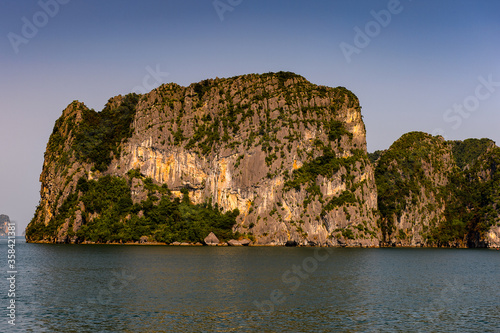 It s Nature and rocks of the Halong Bay  Indochina sea  Vietnam. UNESCO World Heritage