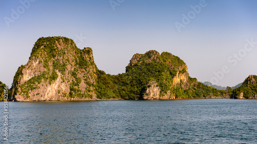 It's Nature and rocks of the Halong Bay, Indochina sea, Vietnam. UNESCO World Heritage