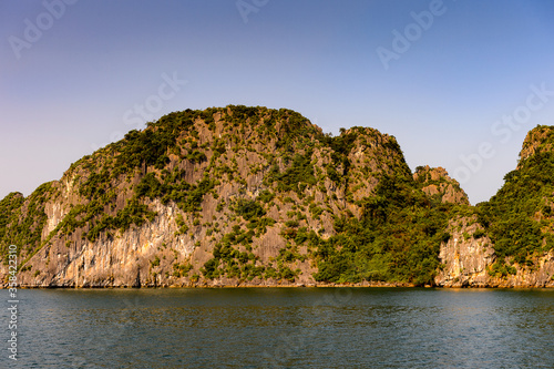 It's Halong rocks in VIetnam. UNESCO World Heritage