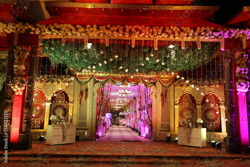 Beautiful decoration at home on weeding ceremony