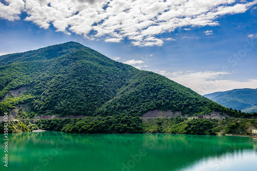 It's Beautiful river in the Caucasus mountains