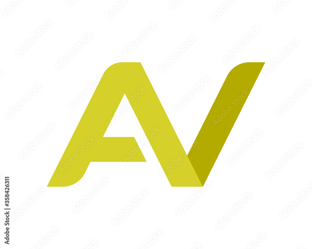 AV letter monogram logo template