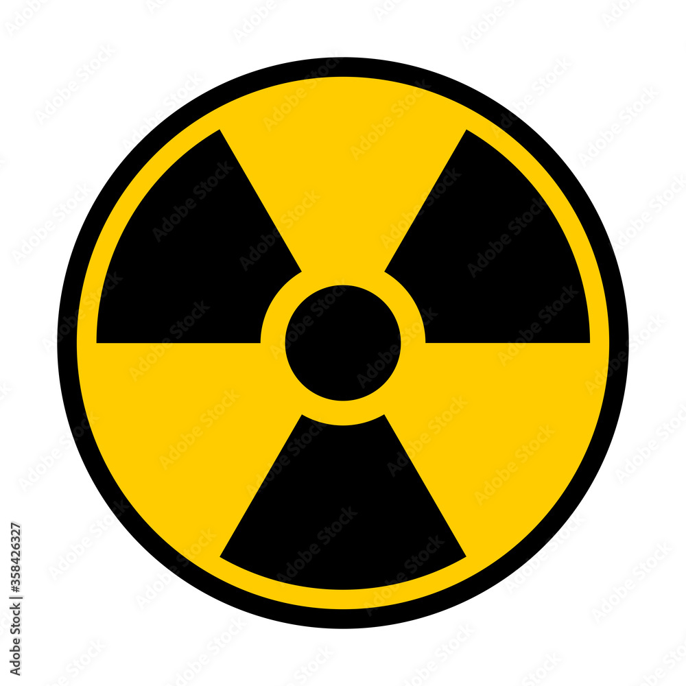 Round Nuclear Hazard Sign. Vector Image. Round Nuclear Hazard Sign. Vector Image.