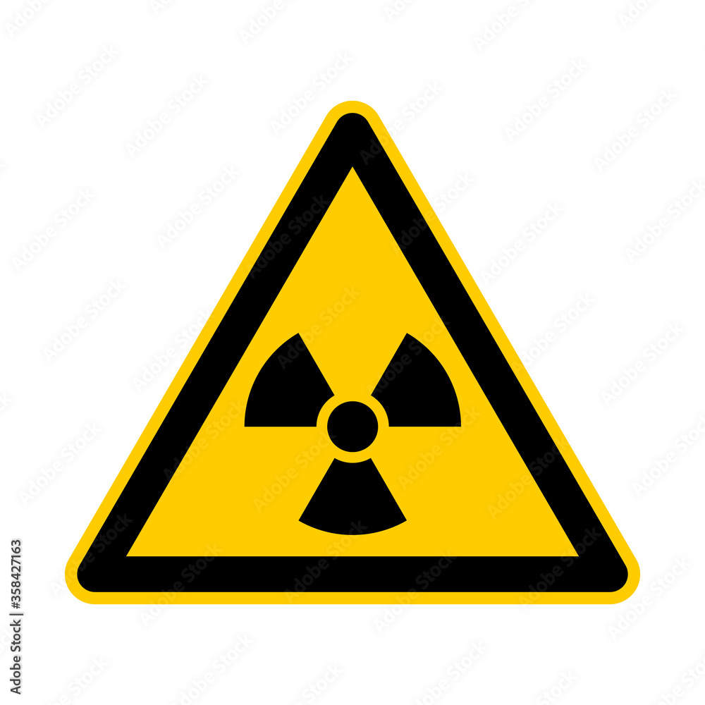 Triangular Nuclear Hazard Sign. Vector Image. Triangular Nuclear Hazard Sign. Vector Image.