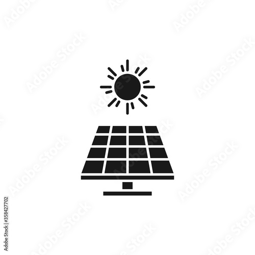 Solar energy panel icon vector illustration