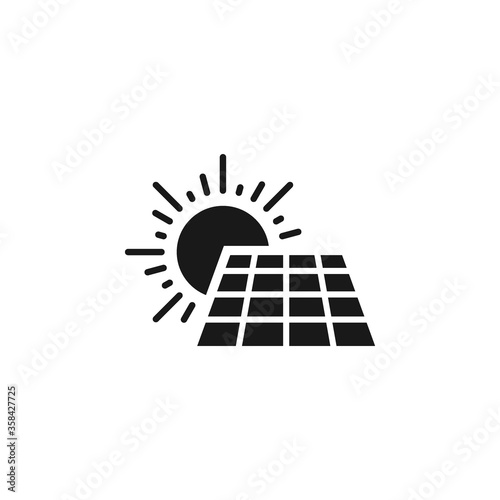 Solar energy panel icon vector illustration
