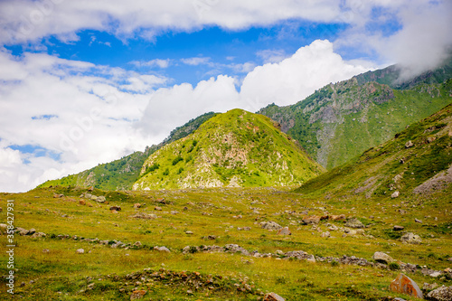 It's Beautiful nature and many beautiful rocks and mountains in summer