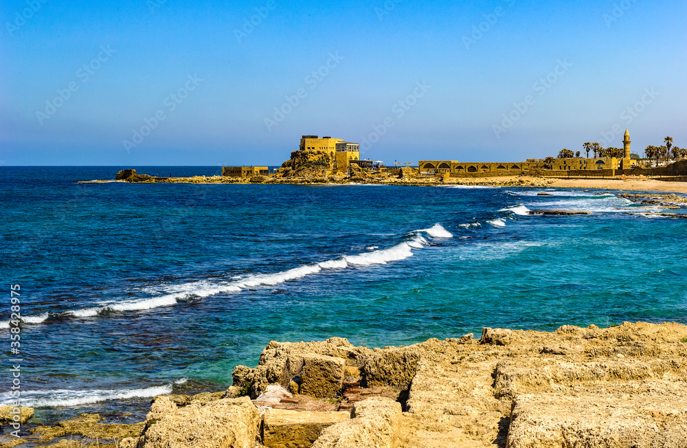 It's Mediterranean sea coast, Caesarea Maritima