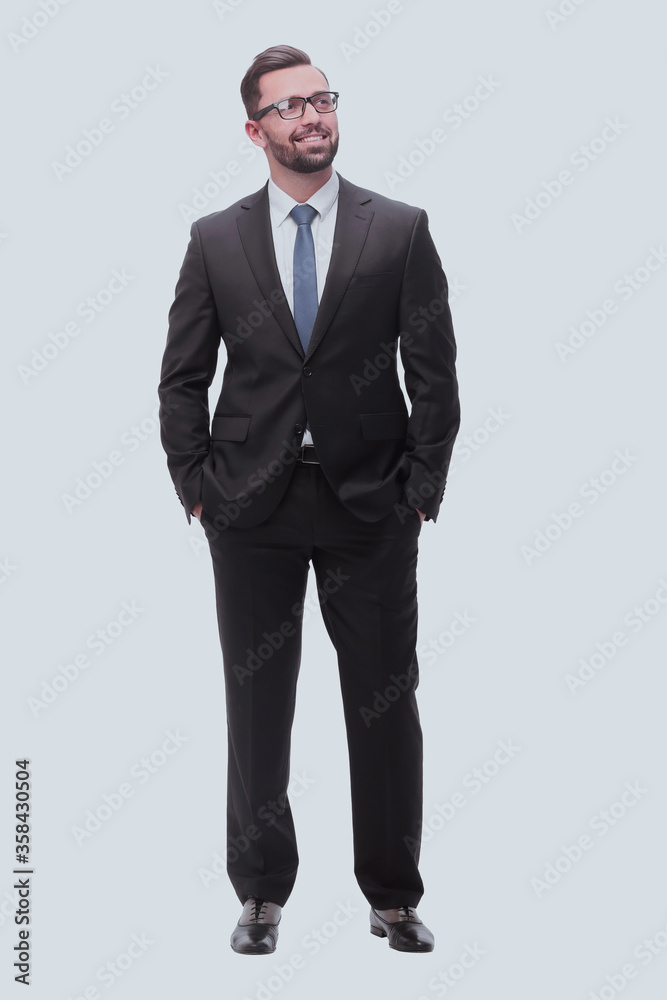 full length . a successful young man in a business suit full length . a successful young man in a business suit