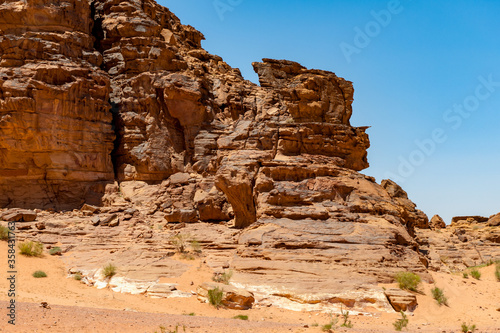 It s Landscape of the desert of Wadi Rum  The Valley of the Moon  southern Jordan.