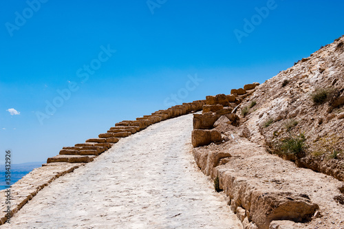 It's Machaerus, a fortified hilltop palace (Herod Castle) in Jordan photo