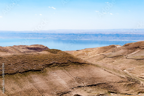 It's Dead sea and the hills of Jordan