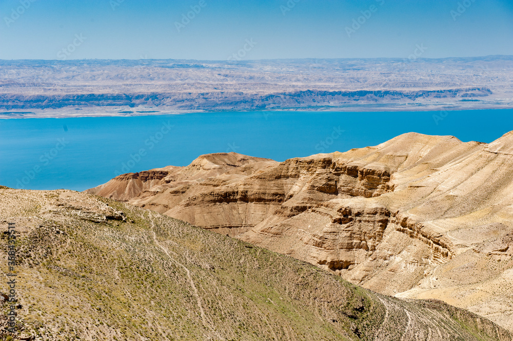 It's Dead sea and the hills of Jordan