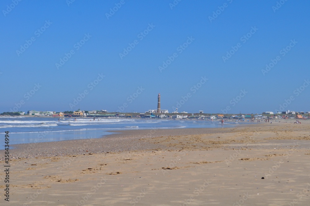 General view of the coast of Cabo Polonio, Rocha, Uruguay