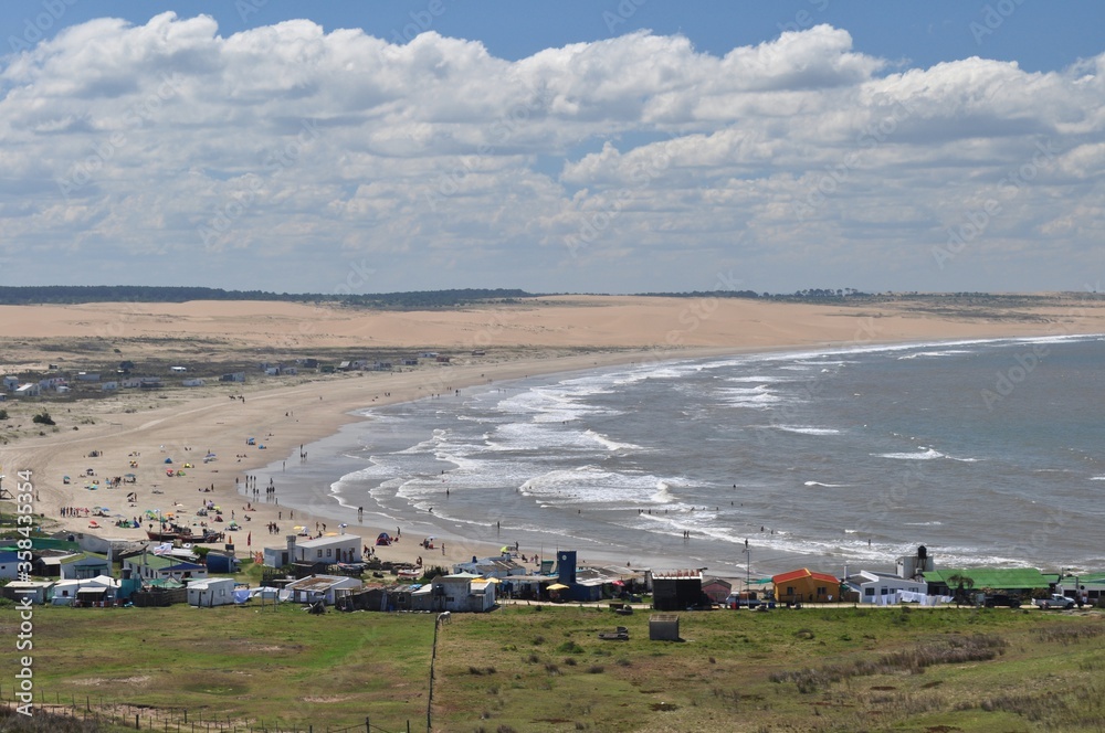 General view of the coast of Cabo Polonio, Rocha, Uruguay