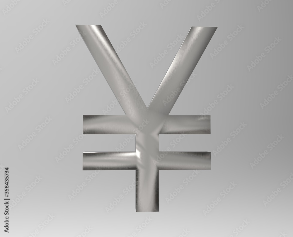 Obraz premium Yen symbol sign isolated Japanese yen JPY 3d render 