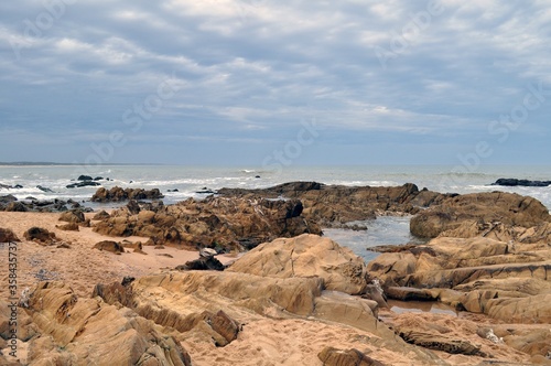 General view of La Pedrera Coast in Rocha, Uruguay