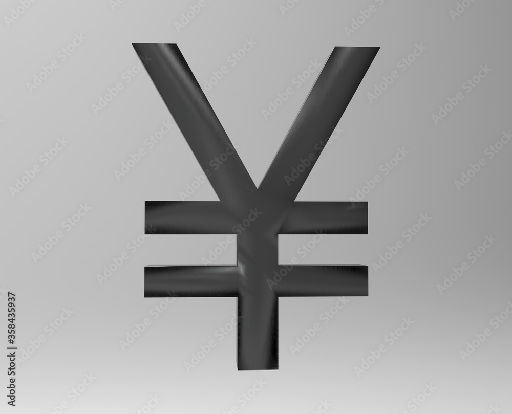 Obraz premium Yen symbol sign isolated Japanese yen JPY 3d render 