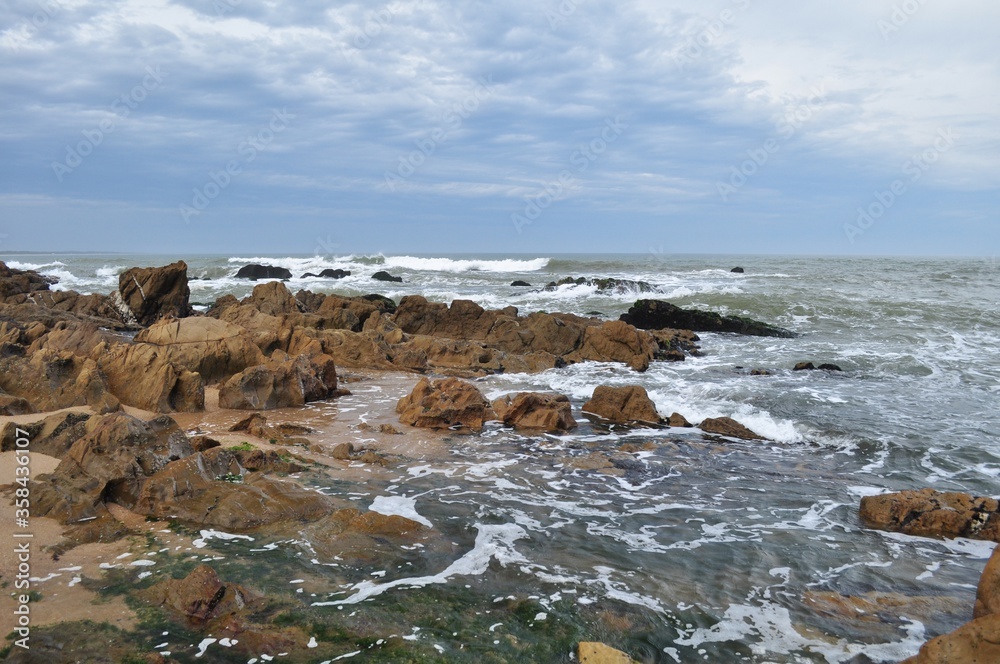General view of La Pedrera Coast in Rocha, Uruguay